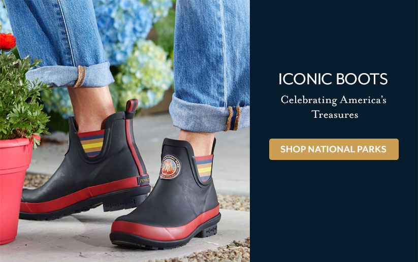Iconic Boots. Celebrating America's Treasures. Shop National Parks.